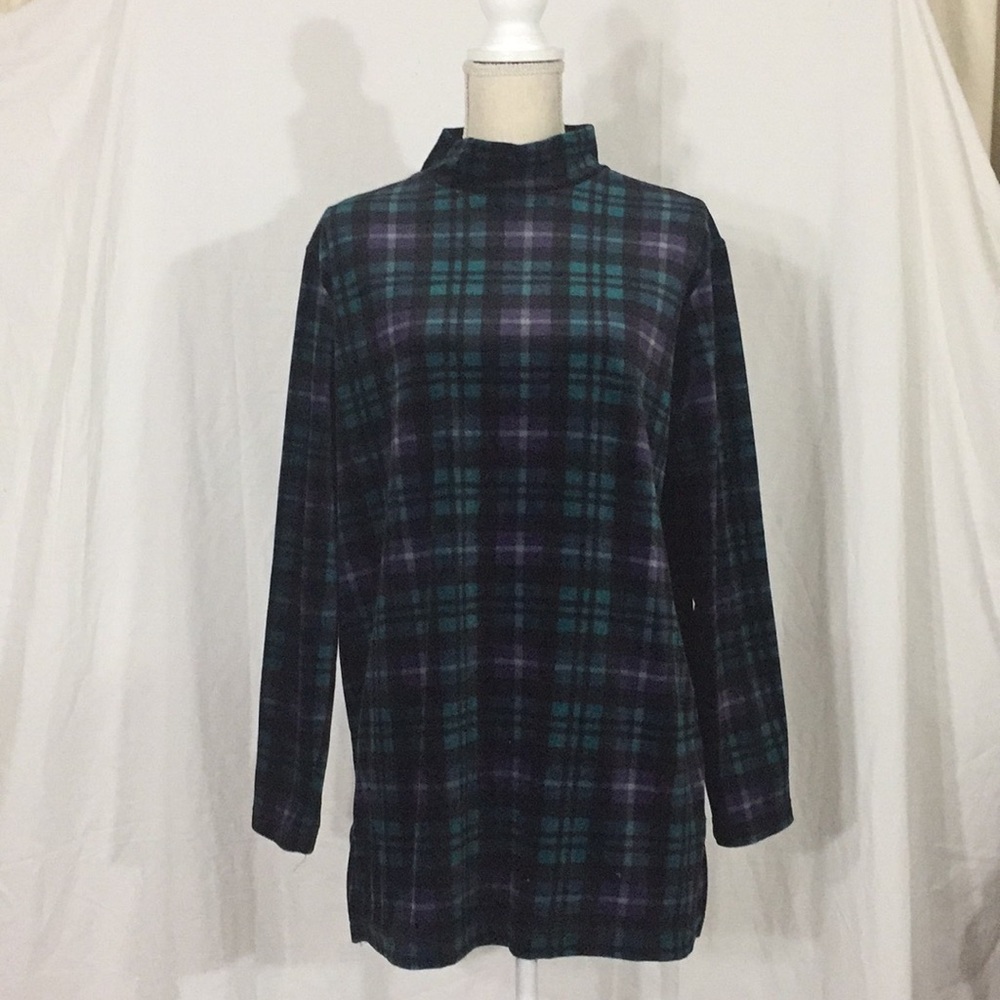 Blue Green Plaid Sweater